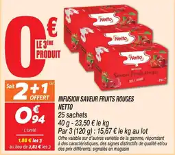 Netto Netto Infusion saveur fruits rouges offre
