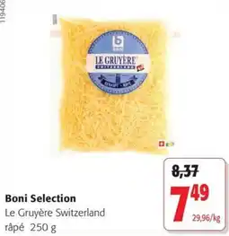 Colruyt Boni Selection Le Gruyère Switzerland râpé offre