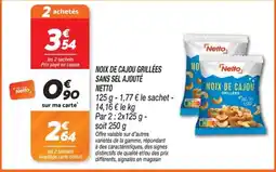 Netto Netto Noix de Cajou Grillées offre