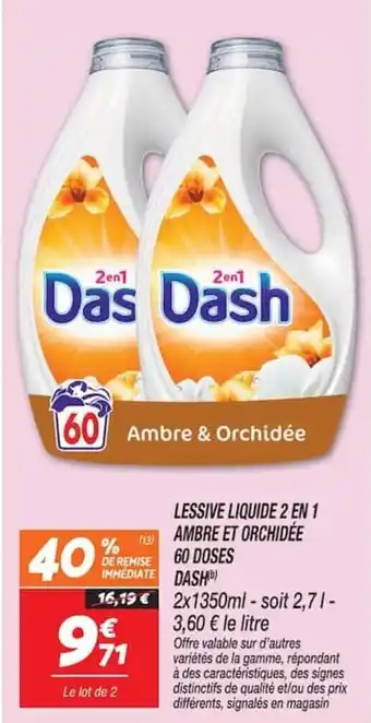 Dash Lessive liquide 2 en 1