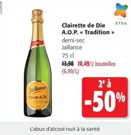 Colruyt Jaillance Clairette de Die offre