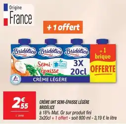 Netto Bridélice Crème légère offre