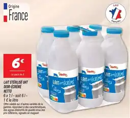 Netto Netto LAIT demi-ÉCRÉMÉ offre