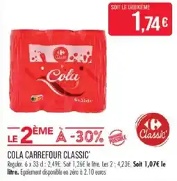 Match Cola Carrefour Classic' offre