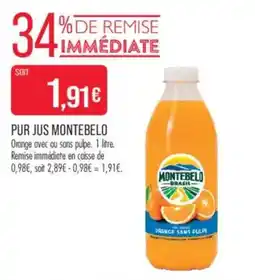 Match MONTEBELO Pur jus orange offre