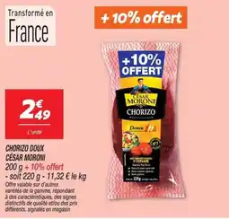 Netto CÉSAR MORONI CHORIZO offre