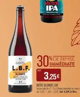 Match L.b.f. biere blonde offre