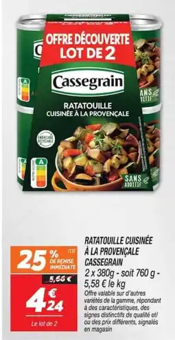 Netto Cassegrain Ratatouille cuisinée à la provençale offre