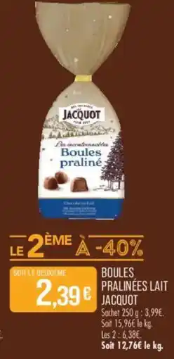 Match JACQUOT Boules praliné offre