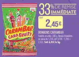 Match Carambar Cara Fruity offre