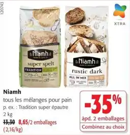 Colruyt Niamh tous les mélanges pour pain offre