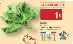 Match LA BARQUETTE BASILIC offre