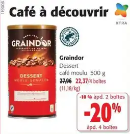 Colruyt Graindor Dessert café moulu offre