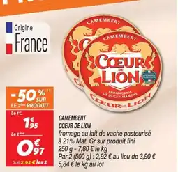 Netto Cœur de Lion Camembert offre