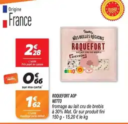 Netto Netto Roquefort AOP offre