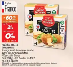 Netto Grand Fermage PANÉS À LA RACLETTE offre