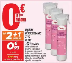 Netto Netto Disques Démaquillants offre
