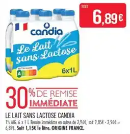 Match Candia Le Lait sans Lactose offre