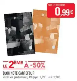 Match Carrefour Bloc note offre