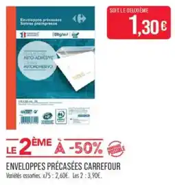 Match Carrefour Enveloppes précasées offre