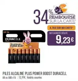 Match Duracell Piles alcaline plus power boost offre