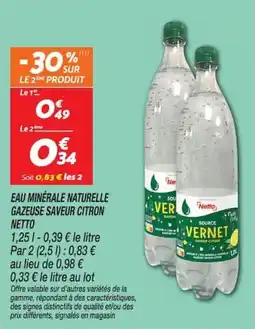 Netto Netto Eau minérale naturelle gazeuse offre