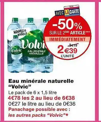 Monoprix Eau Minérale Naturelle offre