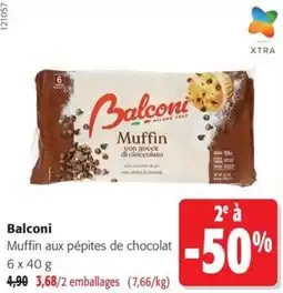 Colruyt Balconi Muffin aux pépites de chocolat offre