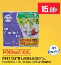 Match Carrefour Essential Papier Toilette offre