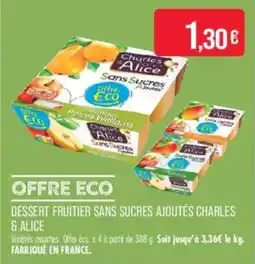 Match Charles & Alice Dessert fruitier sans sucres ajoutés offre