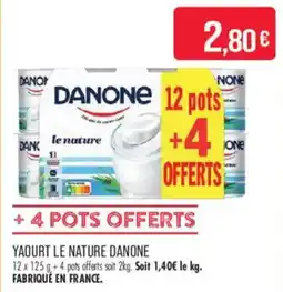Match DANONE YAOURT LE NATURE offre