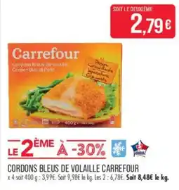 Match Carrefour CORDONS BLEUS DE VOLAILLE offre