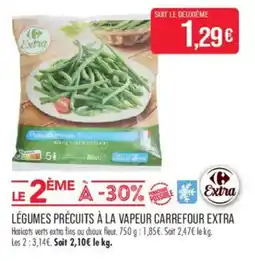Match Carrefour Extra Légumes précuits à la vapeur offre
