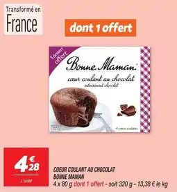 Netto Bonne Maman COEUR COULANT AU CHOCOLAT offre