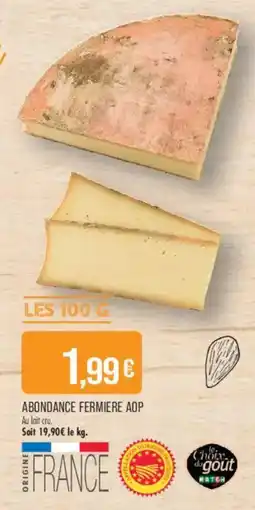 Match ABONDANCE FERMIERE AOP offre