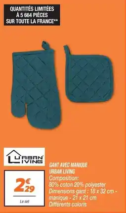 Netto URBAN LIVING GANT AVEC MANIQUE offre