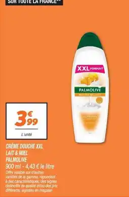 Netto PALMOLIVE CRÈME DOUCHE XXL LAIT & MIEL offre
