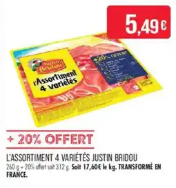 Match Justin Bridou L'Assortiment 4 Variétés offre
