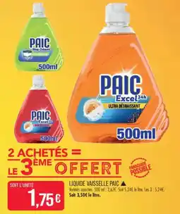 Match PAIC LIQUIDE VAISSELLE offre