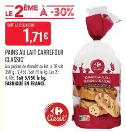 Match Carrefour Classic' Pains au lait offre