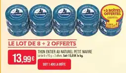 Match Petit Navire Thon entier au naturel offre
