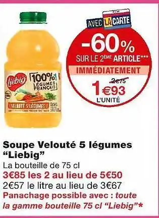 Monoprix Soupe Velouté 5 Légumes offre