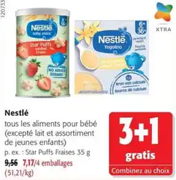 Colruyt Nestlé tous les aliments pour bébé offre
