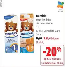 Colruyt Bambix tous les laits de croissance offre