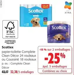 Colruyt Scottex papier-toilette Complete Clean Décors offre