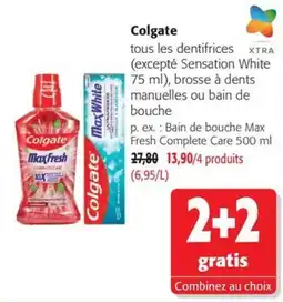 Colruyt Colgate tous les dentifrices offre