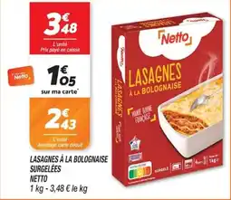 Netto Netto Lasagnes à la bolognaise offre