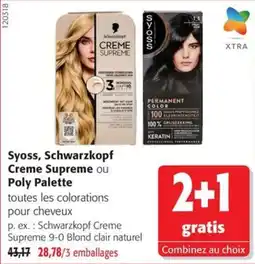 Colruyt Syoss Schwarzkopf Creme Supreme offre
