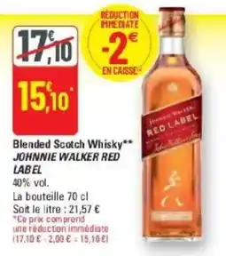 G20 JOHNNIE WALKER RED LABEL offre