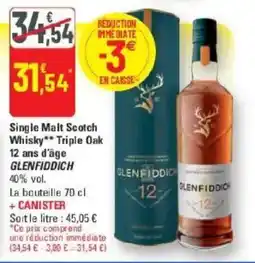 G20 GLENFIDDICH Single Malt Scotch Whisky** Triple Oak offre